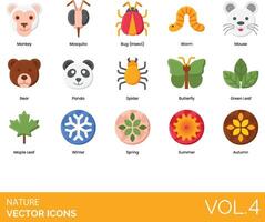 Nature icons set, vol 4 vector