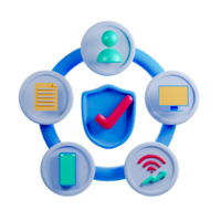 A circle with icons of various devices and services png