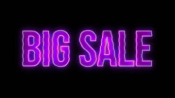 pink Neon Cyberpunk Retro Style Big Sale Text Animation for Promotional video