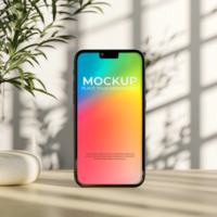 Vibrant Smartphone Mockup Showcase Your App Design on a Modern Device psd