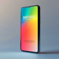 Vibrant Smartphone Mockup Colorful Gradient Display for App Presentation psd