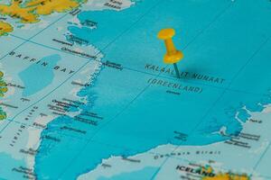 Map showcasing Kalaallit Nunaat region in Greenland photo