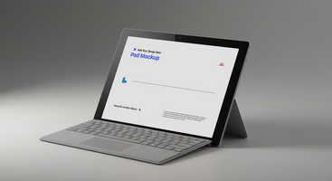 Realistic Surface Pro Mockup for Showcasing Windows App Designs, 4K with Editable Layers psd