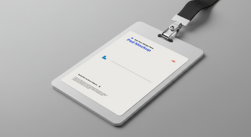 Realistic Event Badge Mockup Highlighting Branding for Events, 4K with Editable Layers psd