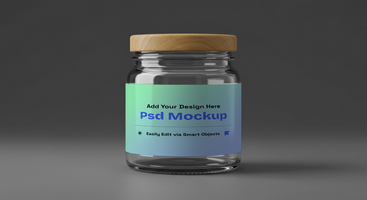 Jam Jar Mockup with Modern Minimalism and Art Direction, 4K with Editable Layers psd