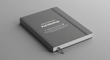 Notebook Mockup with Modern Minimalism and Art Direction, 4K with Editable Layers psd