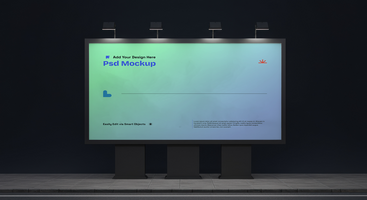 Billboard Mockup with Nordic Minimalism and Industrial Influences, 4K with Editable Layers psd