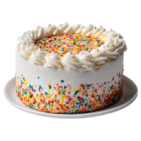 Rainbow Sprinkle Cake Recipe against transparent background png