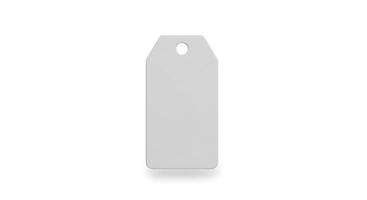 A white tag with a hole in the middle photo