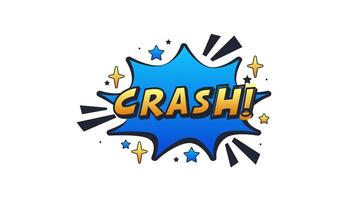 Crash explosion animation with alpha matte and green screen video