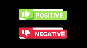 Positive and Negative Animated Toggle Buttons with Alpha Channel and Blue Screen video