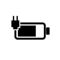 Battery charging symbol indicating need for power connection in digital devices or gadgets vector