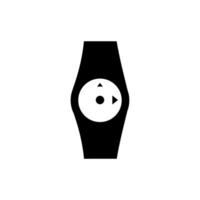 Stylish black and white watch with a simple circular dial design for modern accessory lovers vector