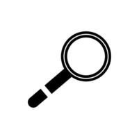 Magnifying glass symbol illustrating search or inquiry process in a minimalist design on a clean background vector