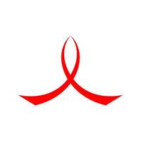 Modern abstract design featuring a minimalist red symbol representing unity and movement in a contemporary style vector