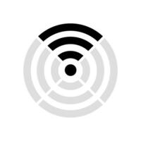 Wi-Fi signal icon displayed in black and white design on a minimalist background indicating connectivity status vector