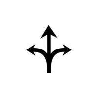 Directional arrows indicating multiple paths to choose from in a decision-making process vector