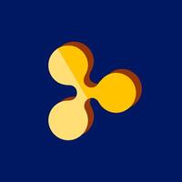 Abstract design featuring a vibrant yellow and blue geometric shape on a dark background vector