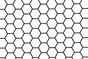 Hexagonal grid pattern with interlocking shapes on a plain background in a minimalist design vector