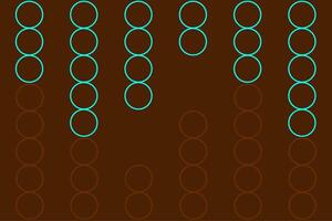 Circles of various sizes arranged in vertical columns against a dark brown background create an intriguing visual pattern vector