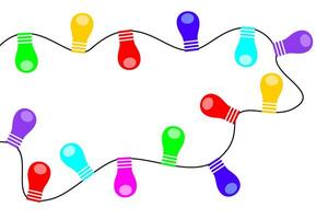 Colorful string lights illuminate a festive atmosphere during an evening celebration vector