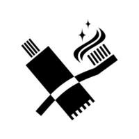 Toothpaste and toothbrush symbol representing dental hygiene practices for healthy teeth and gums vector