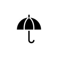 Stylish black umbrella icon design represents protection and shelter in a minimalist style for various applications vector