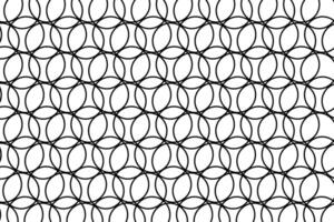 Intricate black and white circular pattern showcased in a seamless design on a flat surface vector