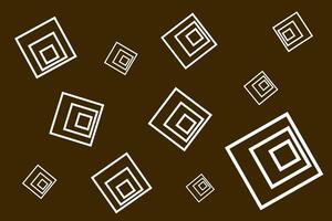 Geometric patterns of white squares on a brown background create a unique visual design in an abstract style vector