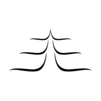 Minimalist abstract design featuring curved lines arranged in a symmetrical pattern on a plain background expressing tranquility vector