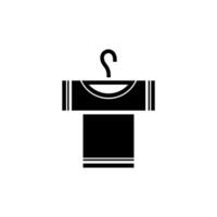 Hanging t-shirt silhouette design suitable for various creative projects and apparel design vector