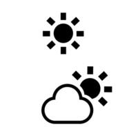 Bright sun hidden behind cloud, symbolizing partial sunshine on a clear day vector
