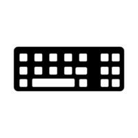 Black keyboard illustration with simple design and clear layout suitable for various digital tasks vector