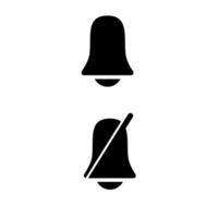 Notification icons representing alert and silent modes for digital devices vector