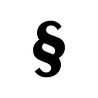 Legal symbol representing sections in law documents and legal texts commonly used in various jurisdictions vector