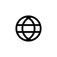 Global symbol representing international connection and communication in a minimalist design vector