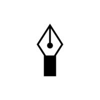 Elegant fountain pen nib design symbolizing creativity and writing in contemporary style vector