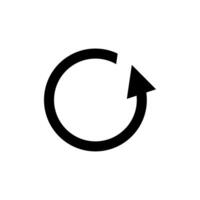 Refresh icon symbolizing the concept of update and renewal in design and technology vector