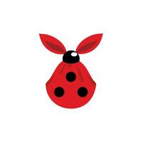 Colorful ladybug illustration with distinct features and playful design suitable for children's art or nature themes vector