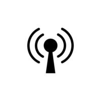 Wireless signal icon representing connectivity in a digital era with a minimalist design vector