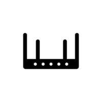 Modern wireless router design featuring a sleek structure and multiple antennas for enhanced connectivity in a home environment vector
