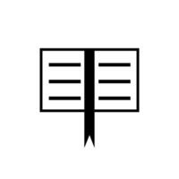 Book with bookmark symbol representing reading culture and knowledge sharing in a modern context vector