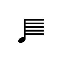 Musical note symbol representing creativity and artistic expression in graphic design vector