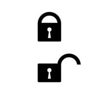Secure and open padlocks symbolizing safety and access control in digital or physical security systems vector