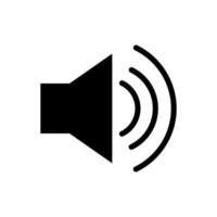 Sound waves emanate from speaker on a bright background vector