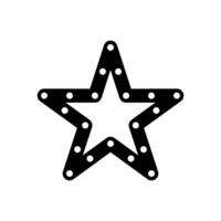 Star shape design with circular cutouts for creative projects and decorations in black and white vector