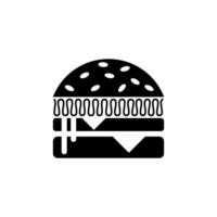 Creative depiction of a burger with toppings and melted cheese on a minimalist background vector