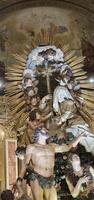 the Easter Via Crucis procession in Savona with the religious statues carried by the porters photo