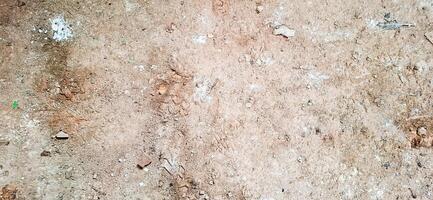 The floor texture of a collapsing building. Sand, cement, garbage.7 photo
