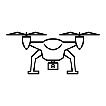 Drönare ikon med enkel och modern design lämplig för Avancerad teknologi grafisk element isolerat på transparent bakgrund png